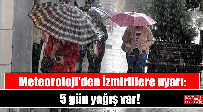 Meteoroloji'den İzmirlilere uyarı: Yağmur geliyor