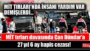 MİT tırları davasında Can Dündar'a 27 yıl 6 ay hapis cezası