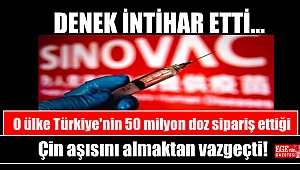 O ülke Türkiye'nin 50 milyon doz sipariş ettiği Çin aşısını almaktan vazgeçti
