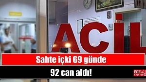 Sahte içki 69 günde 92 can aldı