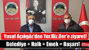 Yusuf Açıkgöz'den Yer.Hiz.Der'e ziyaret