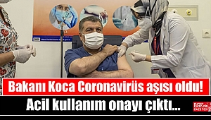 Acil kullanım onayı çıktı: Bakanı Koca Coronavirüs aşısı oldu