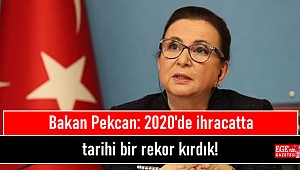 Bakan Pekcan: 2020'de ihracatta tarihi bir rekor kırdık