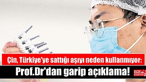 Çin, Türkiye'ye sattığı aşıyı neden kullanmıyor: Prof.Dr'dan garip açıklama
