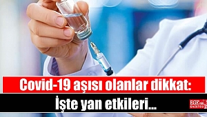 Covid-19 aşısı olanlar dikkat: İşte yan etkileri