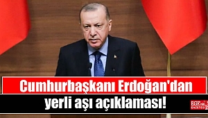 Cumhurbaşkanı Erdoğan'dan yerli aşı açıklaması