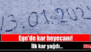 Ege'ye ilk kar düştü