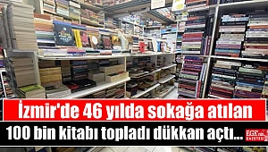 İzmir'de 46 yılda sokağa atılan 100 bin kitabı topladı dükkan açtı