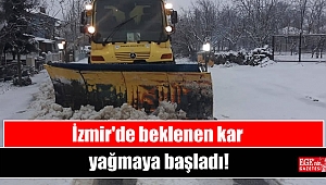 İzmir'de beklenen kar yağmaya başladı
