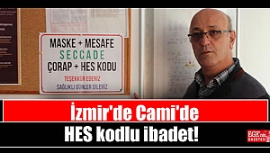 İzmir'de Cami'de HES kodlu ibadet
