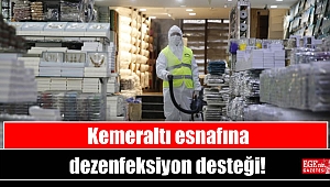 Kemeraltı esnafına dezenfeksiyon desteği