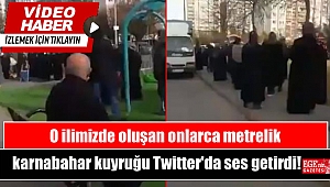 O ilimizde oluşan onlarca metrelik karnabahar kuyruğu Twitter'da ses getirdi