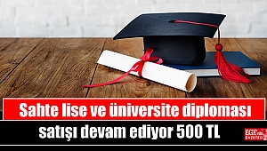 Sahte lise ve üniversite diploması satışı devam ediyor 500 TL