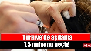Türkiye'de aşılama 1,5 milyonu geçti