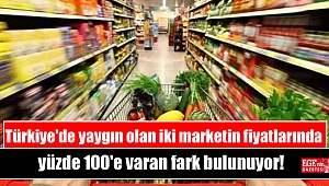 Türkiye'de yaygın olan iki marketin fiyatlarında yüzde 100'e varan fark bulunuyor