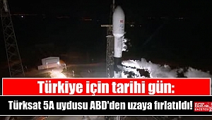 Türkiye için tarihi gün: Türksat 5A uydusu ABD'den uzaya fırlatıldı