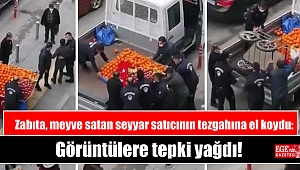 Zabıta, meyve satan seyyar satıcının tezgahına el koydu: Görüntülere tepki yağdı!