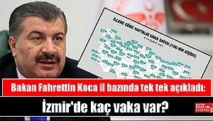 Bakan Fahrettin Koca il bazında tek tek açıkladı: İzmir'de kaç vaka var