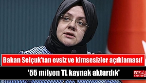 Bakan Selçuk'tan evsiz ve kimsesizler açıklaması '55 milyon TL kaynak aktardık'
