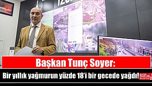 Başkan Tunç Soyer: Bir yıllık yağmurun yüzde 18’i bir gecede yağdı