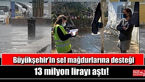 Büyükşehir’in sel mağdurlarına desteği 13 milyon lirayı aştı