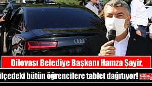 Dilovası Belediye Başkanı Hamza Şayir, ilçedeki bütün öğrencilere tablet dağıtıyor