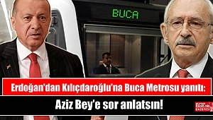 Erdoğan'dan Kılıçdaroğlu'na Buca Metrosu yanıtı: Aziz Bey’e sor anlatsın