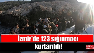 İzmir'de 123 sığınmacı kurtarıldı
