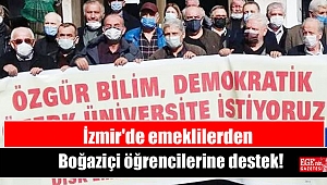 İzmir'de emeklilerden Boğaziçi öğrencilerine destek