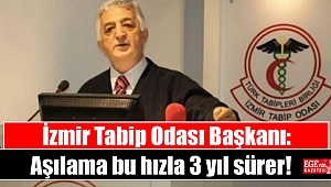 İzmir Tabip Odası Başkanı: Aşılama bu hızla 3 yıl sürer