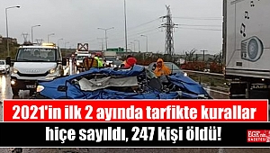2021'in ilk 2 ayında tarfikte kurallar hiçe sayıldı, 247 kişi öldü
