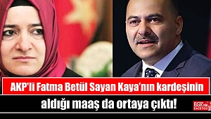 AKP'li Fatma Betül Sayan Kaya’nın kardeşinin aldığı maaş da ortaya çıktı