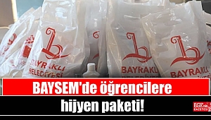 BAYSEM'de öğrencilere hijyen paketi