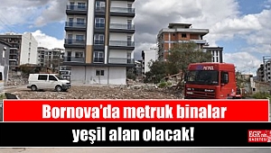 Bornova’da metruk binalar yeşil alan olacak