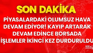 Borsada kayıp yüzde 7'yi aşınca işlemler ikinci kez durduruldu
