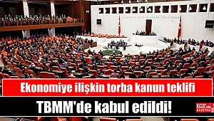Ekonomiye ilişkin torba kanun teklifi TBMM'de kabul edildi