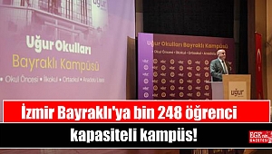 İzmir Bayraklı'ya bin 248 öğrenci kapasiteli kampüs