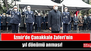 İzmir'de Çanakkale Zaferi'nin yıl dönümü anması