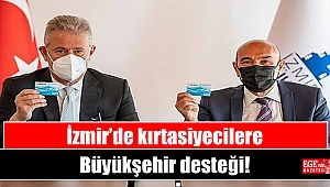 İzmir’de kırtasiyecilere Büyükşehir desteği