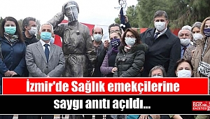 İzmir'de Sağlık emekçilerine saygı anıtı açıldı