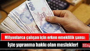 Milyonlarca çalışan için erken emeklilik şansı: İşte yıpranma hakkı olan meslekler