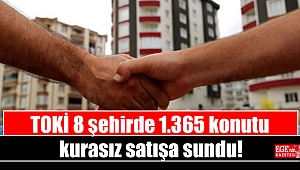 TOKİ 8 şehirde 1.365 konutu kurasız satışa sundu