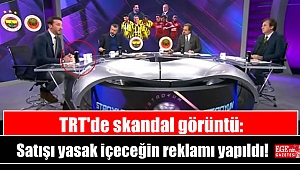 TRT'de skandal görüntü: Satışı yasak içeceğin reklamı yapıldı