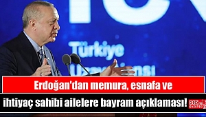 Cumhurbaşkanı Erdoğan'dan memura, esnafa ve ihtiyaç sahibi ailelere bayram açıklaması