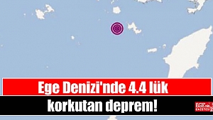 Ege Denizi'nde 4.4 lük korkutan deprem