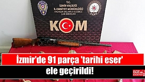 İzmir'de 91 parça 'tarihi eser' ele geçirildi