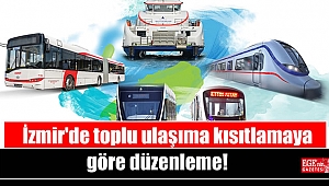 İzmir'de toplu ulaşıma kısıtlamaya göre düzenleme