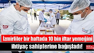 İzmirliler bir haftada 10 bin iftar yemeğini ihtiyaç sahiplerine bağışladı