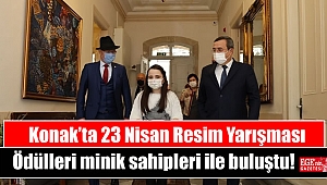 Konak’ta 23 Nisan Resim Yarışması Ödülleri minik sahipleri ile buluştu
