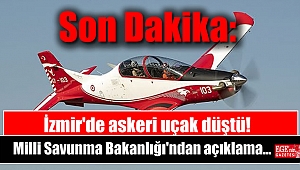 Son dakika: İzmir'de askeri uçak düştü
